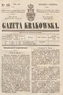 Gazeta Krakowska. 1840, nr 83