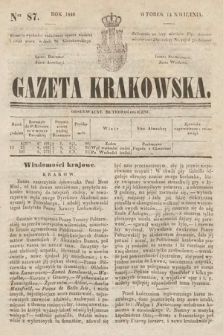 Gazeta Krakowska. 1840, nr 87