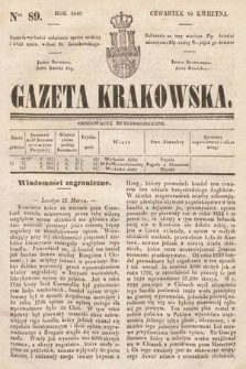 Gazeta Krakowska. 1840, nr 89