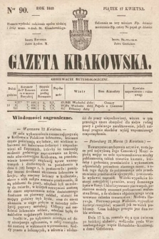 Gazeta Krakowska. 1840, nr 90