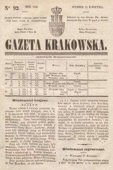 Gazeta Krakowska. 1840, nr 92