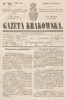 Gazeta Krakowska. 1840, nr 93