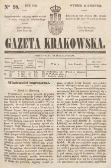 Gazeta Krakowska. 1840, nr 98