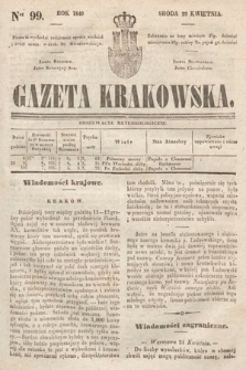 Gazeta Krakowska. 1840, nr 99