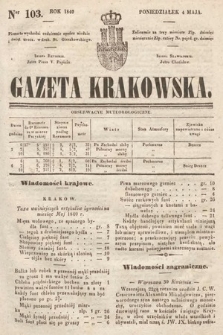 Gazeta Krakowska. 1840, nr 103