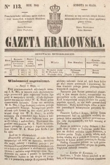 Gazeta Krakowska. 1840, nr 113