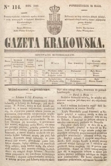 Gazeta Krakowska. 1840, nr 114