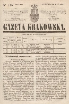 Gazeta Krakowska. 1840, nr 125