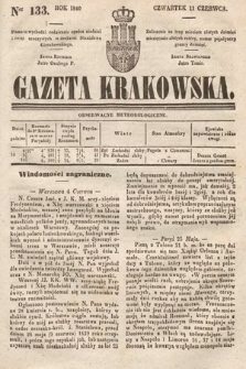 Gazeta Krakowska. 1840, nr 133