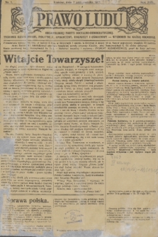 Prawo Ludu : organ Polskiej Partyi Socyalistycznej : tygodnik polityczny, społeczny, rolniczy i oświatowy. R. 18, 1917, nr 1
