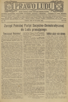 Prawo Ludu : organ Polskiej Partyi Socyalistycznej : tygodnik polityczny, społeczny, rolniczy i oświatowy. R. 19, 1918, nr 45