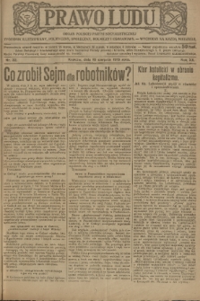 Prawo Ludu : organ Polskiej Partyi Socyalistycznej : tygodnik ilustrowany, polityczny, społeczny, rolniczy i oświatow. R. 20, 1919, nr 32