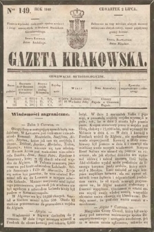 Gazeta Krakowska. 1840, nr 149