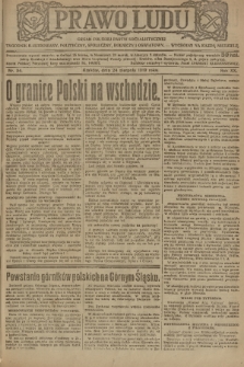 Prawo Ludu : organ Polskiej Partyi Socyalistycznej : tygodnik ilustrowany, polityczny, społeczny, rolniczy i oświatow. R. 20, 1919, nr 34