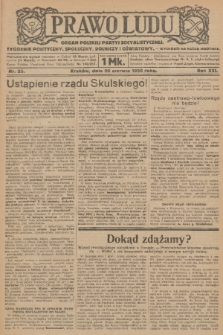 Prawo Ludu : organ Polskiej Partyi Socyalistycznej : tygodnik polityczny, społeczny, rolniczy i oświatowy. R. 21, 1920, nr 25