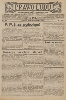 Prawo Ludu : organ Polskiej Partyi Socyalistycznej : tygodnik polityczny, społeczny, rolniczy i oświatowy. R. 21, 1920, nr 29