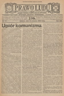Prawo Ludu : organ Polskiej Partyi Socyalistycznej : tygodnik polityczny, społeczny, rolniczy i oświatowy. R. 21, 1920, nr 37