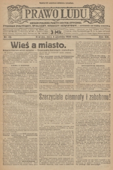 Prawo Ludu : organ Polskiej Partyi Socyalistycznej : tygodnik polityczny, społeczny, rolniczy i oświatowy. R. 21, 1920, nr 49