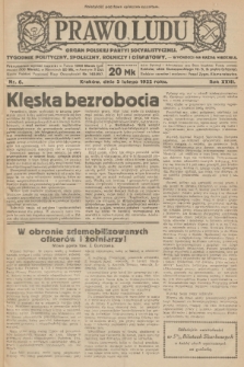 Prawo Ludu : organ Polskiej Partyi Socyalistycznej : tygodnik polityczny, społeczny, rolniczy i oświatowy. R. 23, 1922, nr 6
