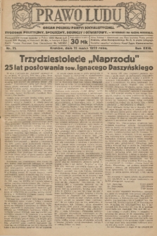 Prawo Ludu : organ Polskiej Partyi Socyalistycznej : tygodnik polityczny, społeczny, rolniczy i oświatowy. R. 23, 1922, nr 11
