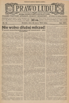 Prawo Ludu : organ Polskiej Partyi Socyalistycznej : tygodnik polityczny, społeczny, rolniczy i oświatowy. R. 23, 1922, nr 13