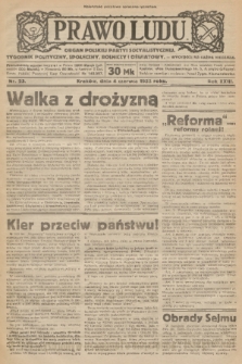 Prawo Ludu : organ Polskiej Partyi Socyalistycznej : tygodnik polityczny, społeczny, rolniczy i oświatowy. R. 23, 1922, nr 23