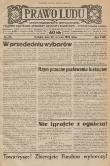 Prawo Ludu : organ Polskiej Partyi Socyalistycznej : tygodnik polityczny, społeczny, rolniczy i oświatowy. R. 23, 1922, nr 34