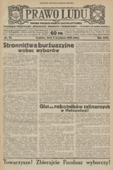 Prawo Ludu : organ Polskiej Partyi Socyalistycznej : tygodnik polityczny, społeczny, rolniczy i oświatowy. R. 23, 1922, nr 36