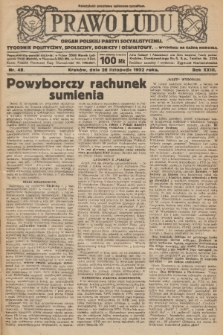 Prawo Ludu : organ Polskiej Partyi Socyalistycznej : tygodnik polityczny, społeczny, rolniczy i oświatowy. R. 23, 1922, nr 48