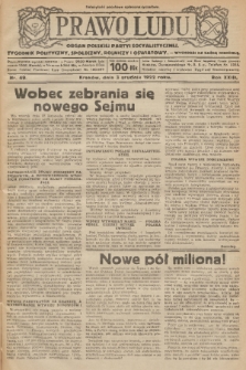 Prawo Ludu : organ Polskiej Partyi Socyalistycznej : tygodnik polityczny, społeczny, rolniczy i oświatowy. R. 23, 1922, nr 49