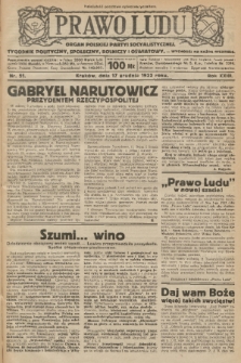 Prawo Ludu : organ Polskiej Partyi Socyalistycznej : tygodnik polityczny, społeczny, rolniczy i oświatowy. R. 23, 1922, nr 51