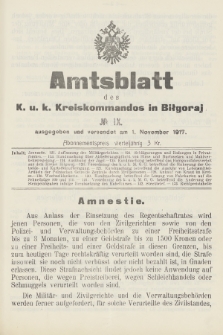 Amtsblatt des K. u. K. Kreiskommandos in Biłgoraj. 1917, no 9