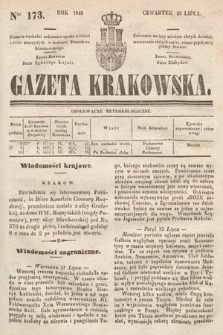 Gazeta Krakowska. 1840, nr 173