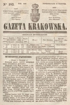 Gazeta Krakowska. 1840, nr 182