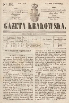 Gazeta Krakowska. 1840, nr 183