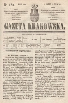 Gazeta Krakowska. 1840, nr 184