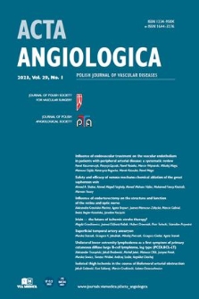 Acta Angiologica. Vol. 29, 2023, no. 1