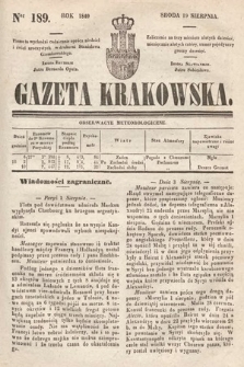 Gazeta Krakowska. 1840, nr 189