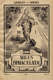 Miles Immaculatae. Annus 1, 1938, nr 2