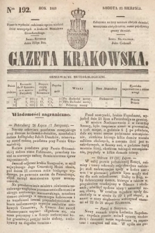 Gazeta Krakowska. 1840, nr 192