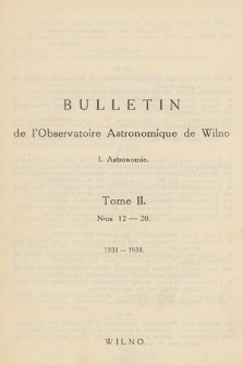 Indeks numerów. T. II, No 12-20 (1931-1938)
