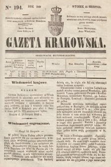 Gazeta Krakowska. 1840, nr 194