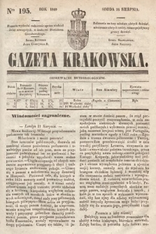Gazeta Krakowska. 1840, nr 195