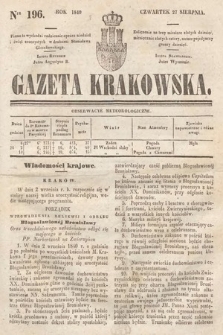 Gazeta Krakowska. 1840, nr 196