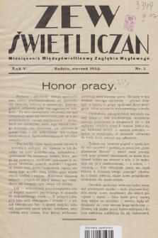 Zew Świetliczan : miesięcznik międzyświetlicowy Zagłębia Węglowego. R.5, 1934, nr 1