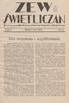 Zew Świetliczan : miesięcznik międzyświetlicowy Zagłębia Węglowego. R.5, 1934, nr 2
