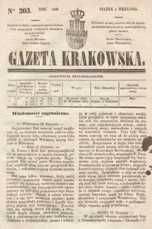 Gazeta Krakowska. 1840, nr 203