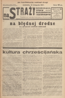 Na Straży Demokracji, Spraw Narodowych i Kulturalnych. R.2, 1937, nr 38