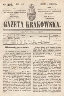 Gazeta Krakowska. 1840, nr 209