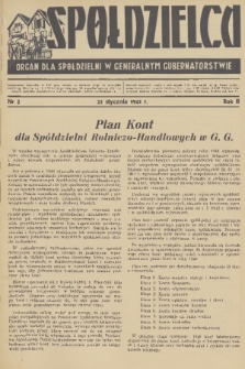 Spółdzielca : organ dla Spółdzielni w Generalnym Gubernatorstwie. R. 2, 1942, nr 2
